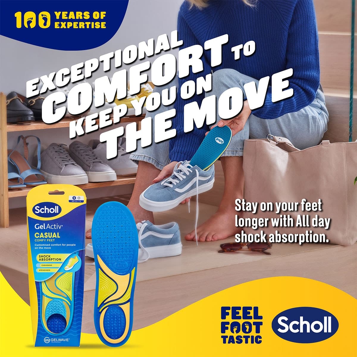 Thumbnail Scholl Gel Activ Casual Insoles Small 1 Pair