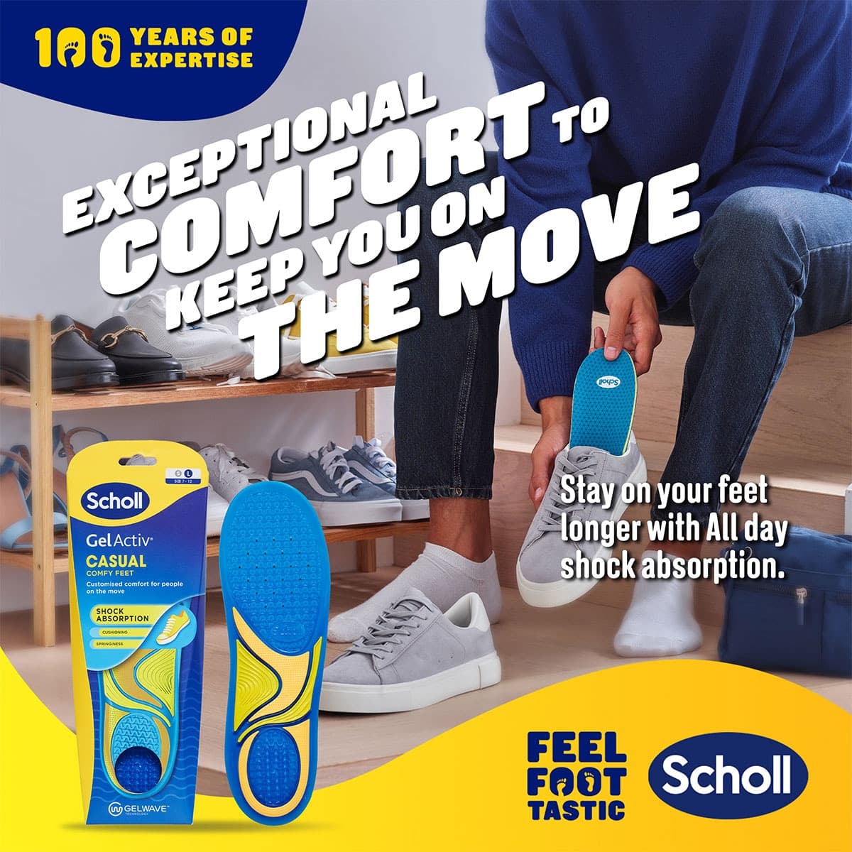 Thumbnail Scholl Gel Activ Casual Insoles Large 1 Pair