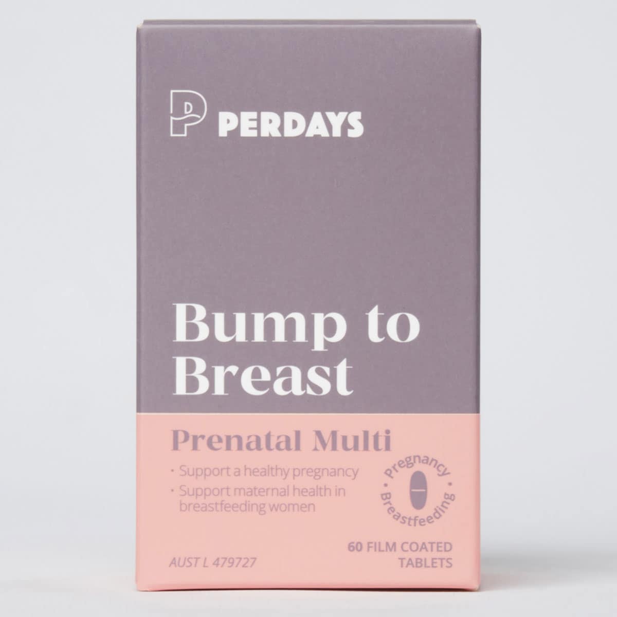 Thumbnail Perdays Bump To Breast Prenatal Multivitamins 60 Tablets