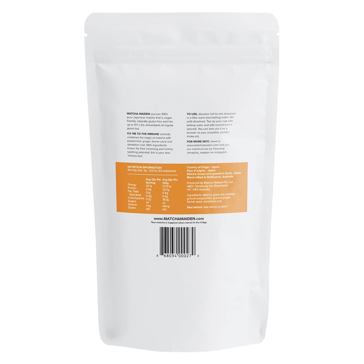 Thumbnail Matcha Maiden Fly Me To The Immune Matcha Blend 28.35g
