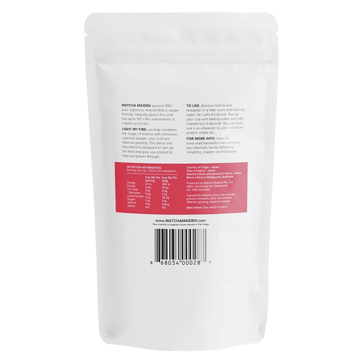 Thumbnail Matcha Maiden Light My Fire Matcha Blend 28.35g