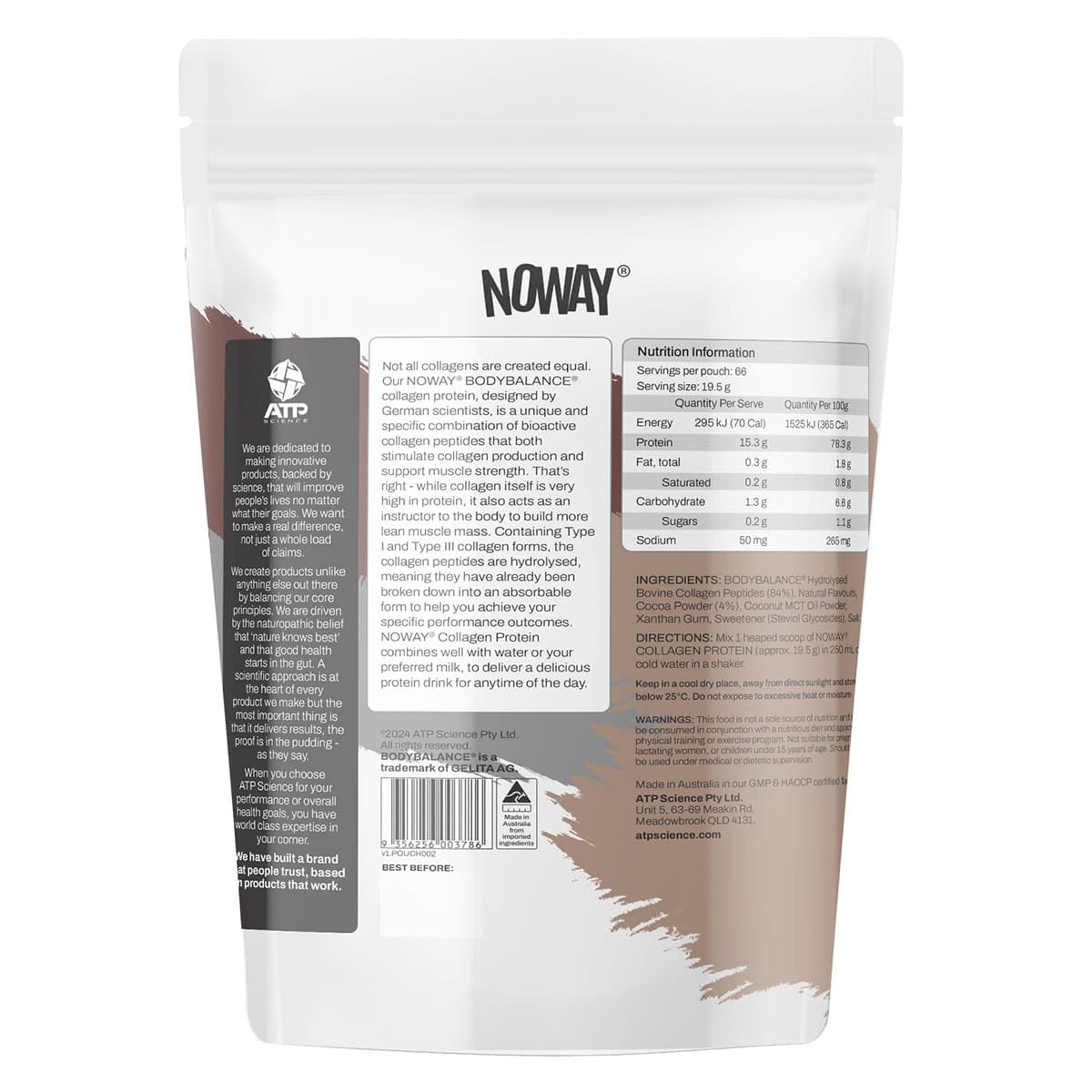 Thumbnail ATP Science Noway Collagen Protein Powder Chocolate 1.3kg