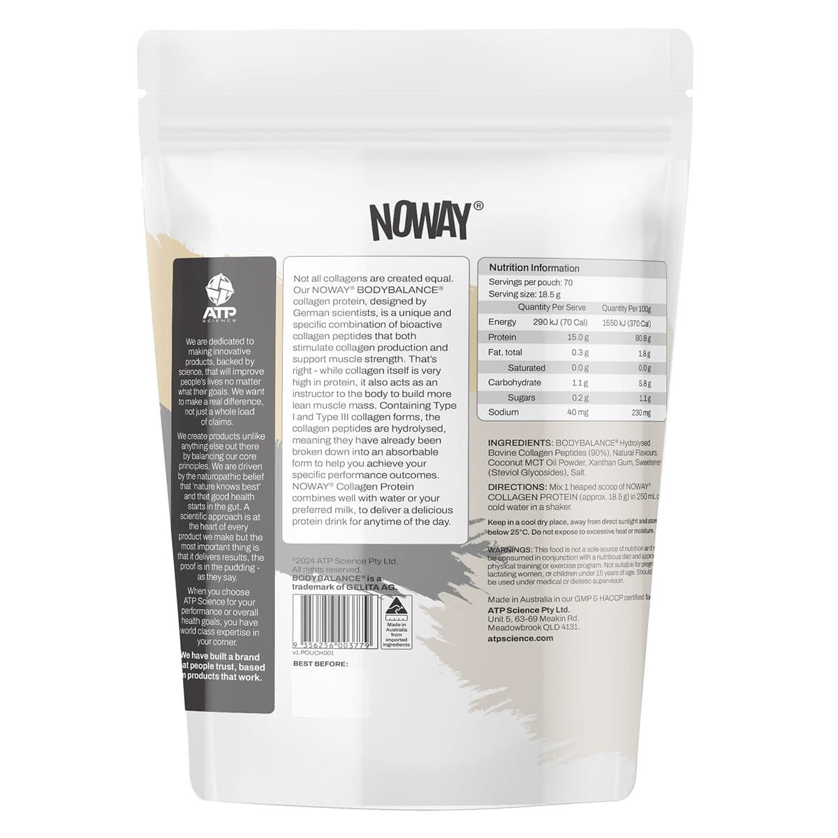 Thumbnail ATP Science Noway Collagen Protein Powder Vanilla 1.3kg