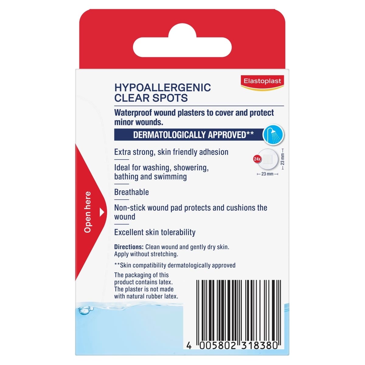 Thumbnail Elastoplast Hypoallergenic Transparent Spots 24 Pack