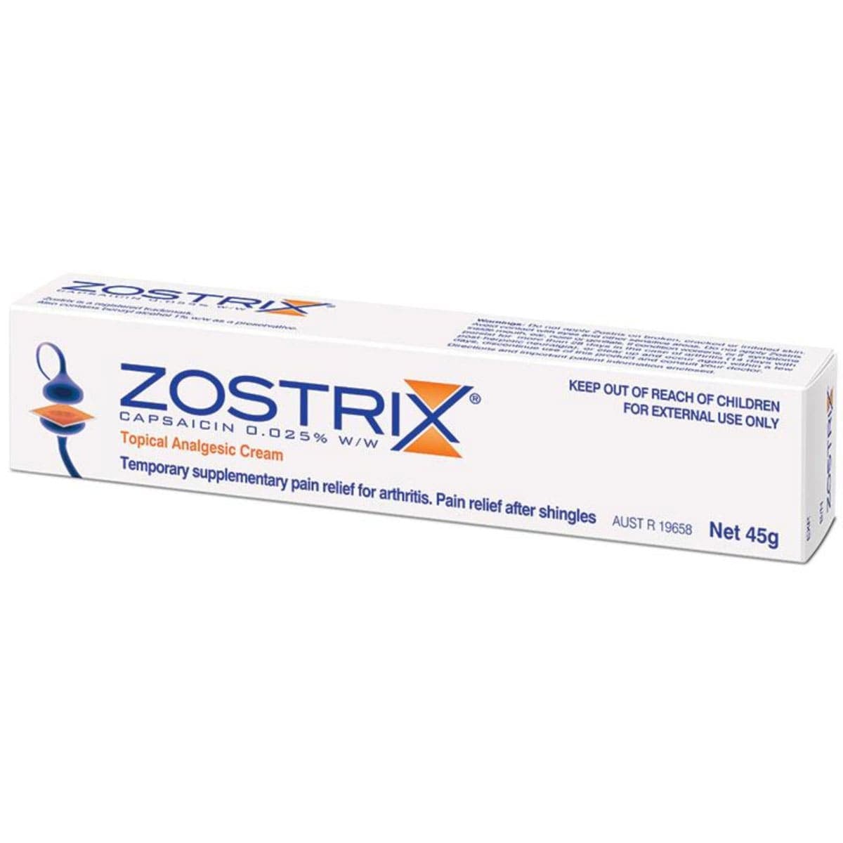 Thumbnail Zostrix Topical Analgesic Cream 45g