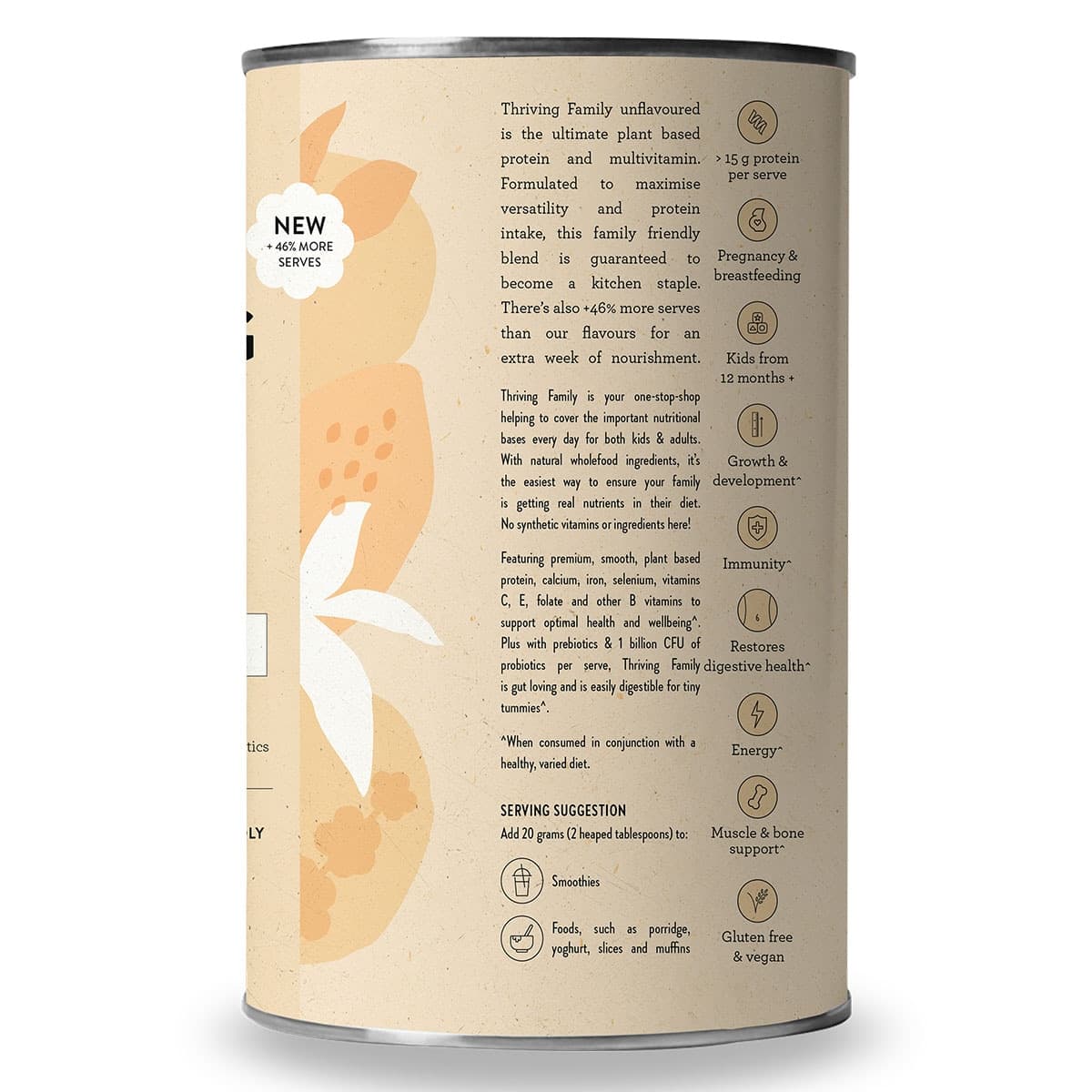 Thumbnail Nutra Naturals Thriving Family Protein Powder Unflavoured 450g
