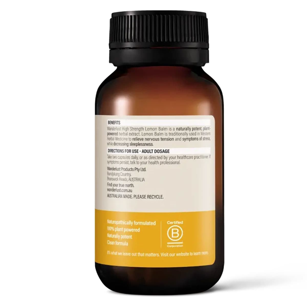 Thumbnail Wanderlust High Strength Lemon Balm 90 Capsules