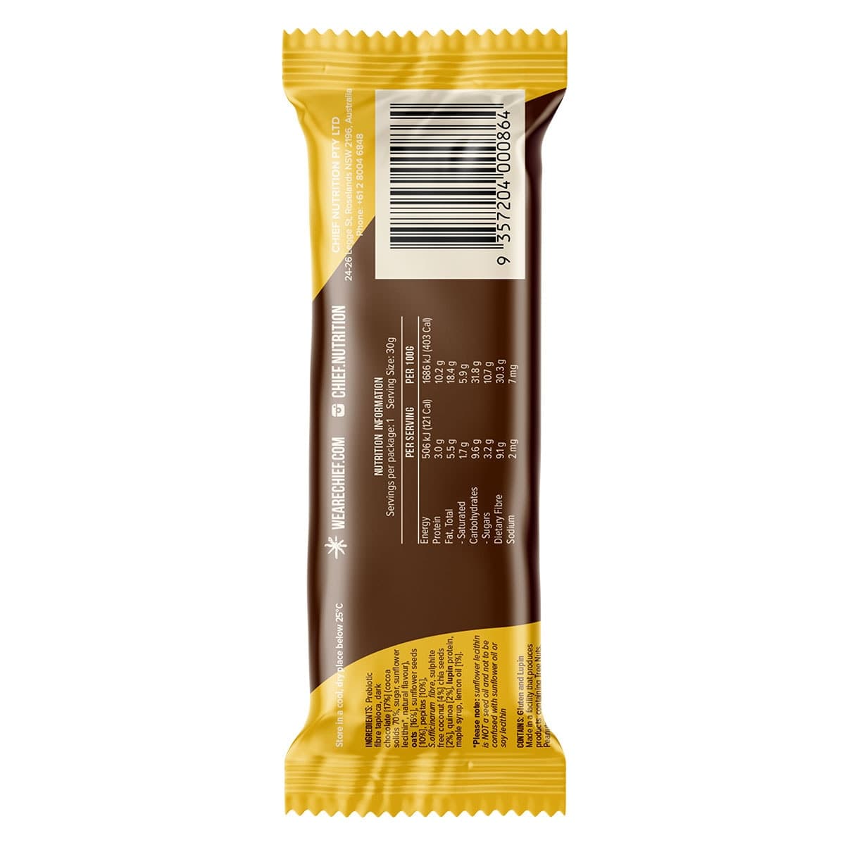Thumbnail Chief Nutrition Thankful Bar Choc Lemon Coconut 30g