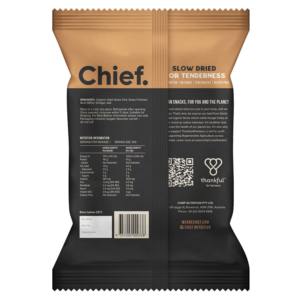 Thumbnail Chief Nutrition Carnivore Biltong Bag 90g