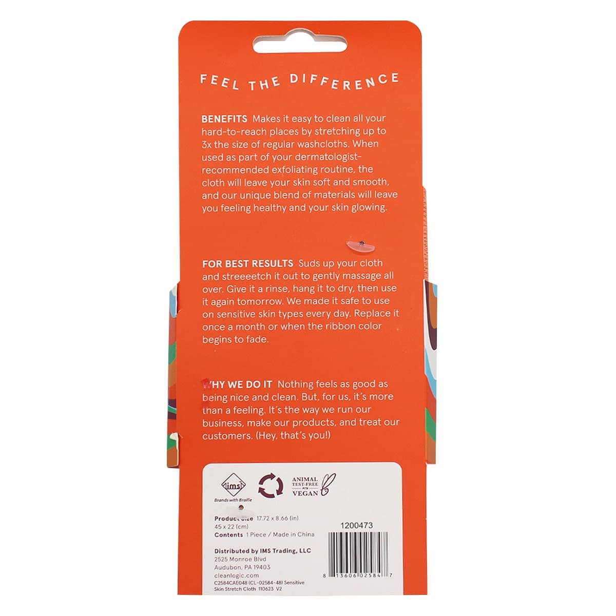 Thumbnail Cleanlogic Exfoliating Stretch Cloth Sensitive Skin 1 Pack Assorted Colours