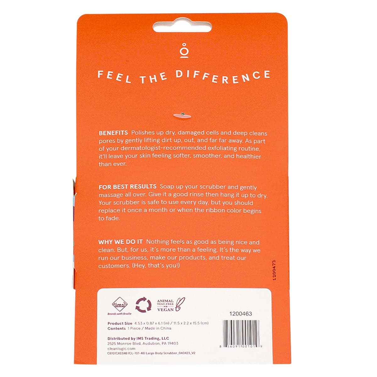 Thumbnail Cleanlogic Large Body Exfoliator 1 Pack Assorted Colours