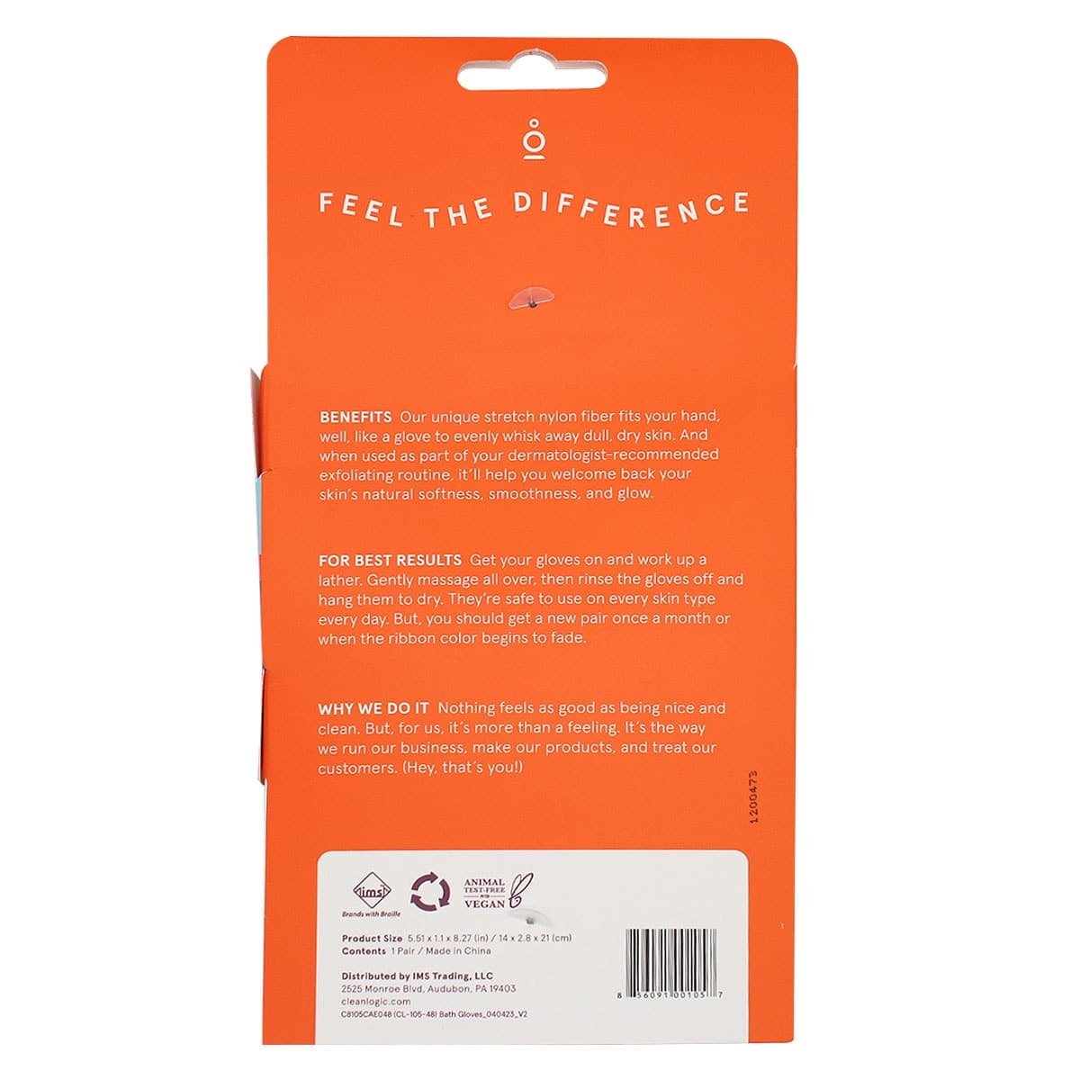 Thumbnail Cleanlogic Exfoliating Body Gloves 1 Pair Assorted Colours