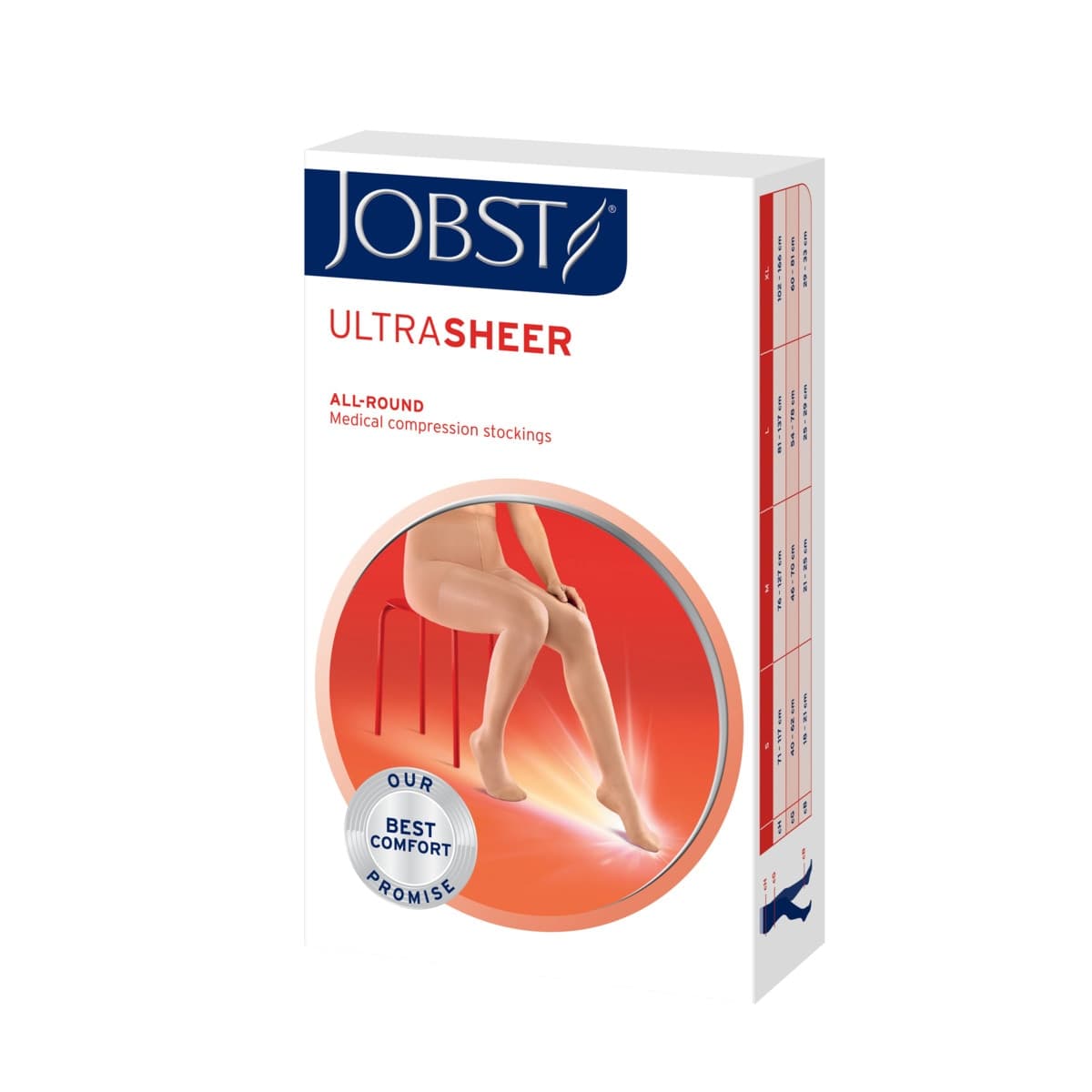 Thumbnail Jobst UltraSheer Compression Stockings Thigh High 15-20 mmHg Natural L