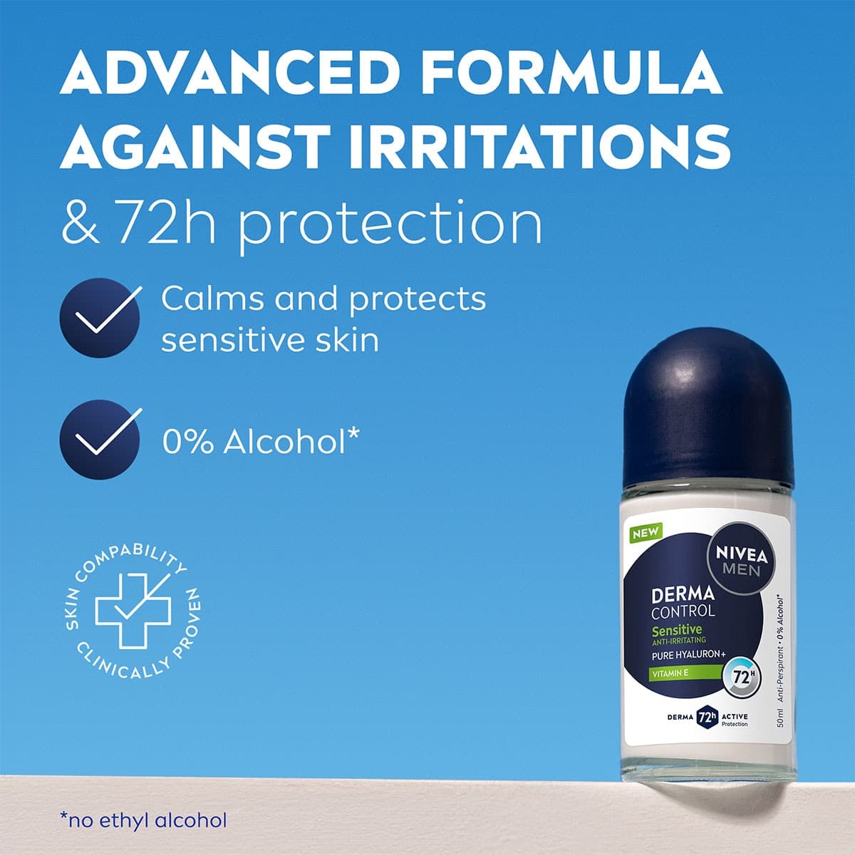 Thumbnail Nivea Men Derma Control Sensitive Antiperspirant Roll-On 50ml