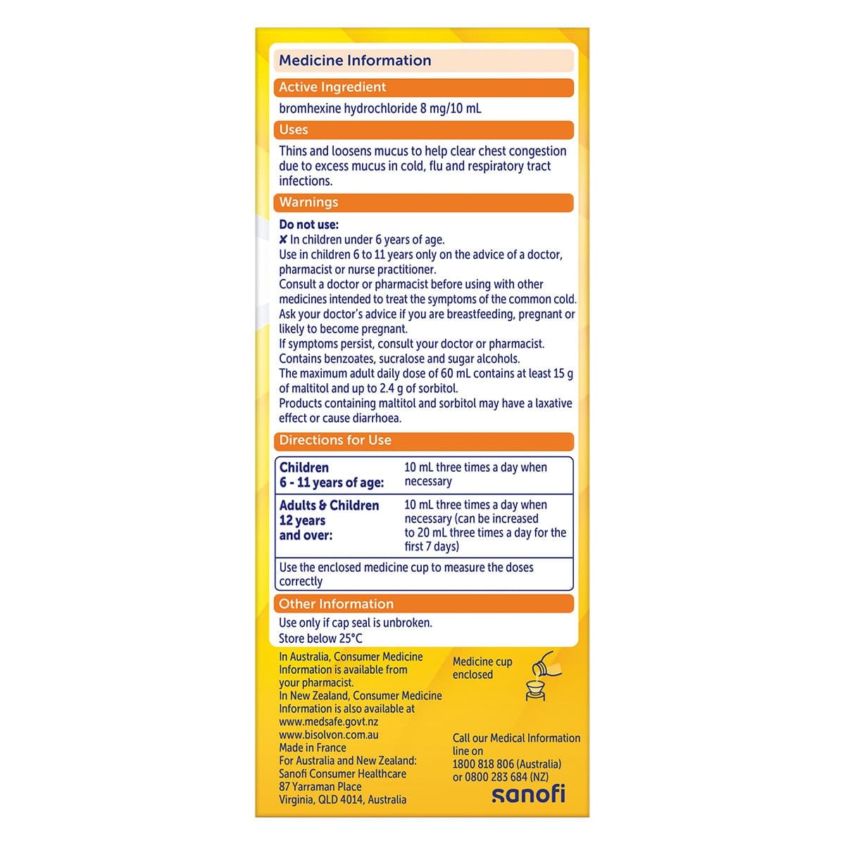 Thumbnail Bisolvon Chesty Cough Liquid 200ml