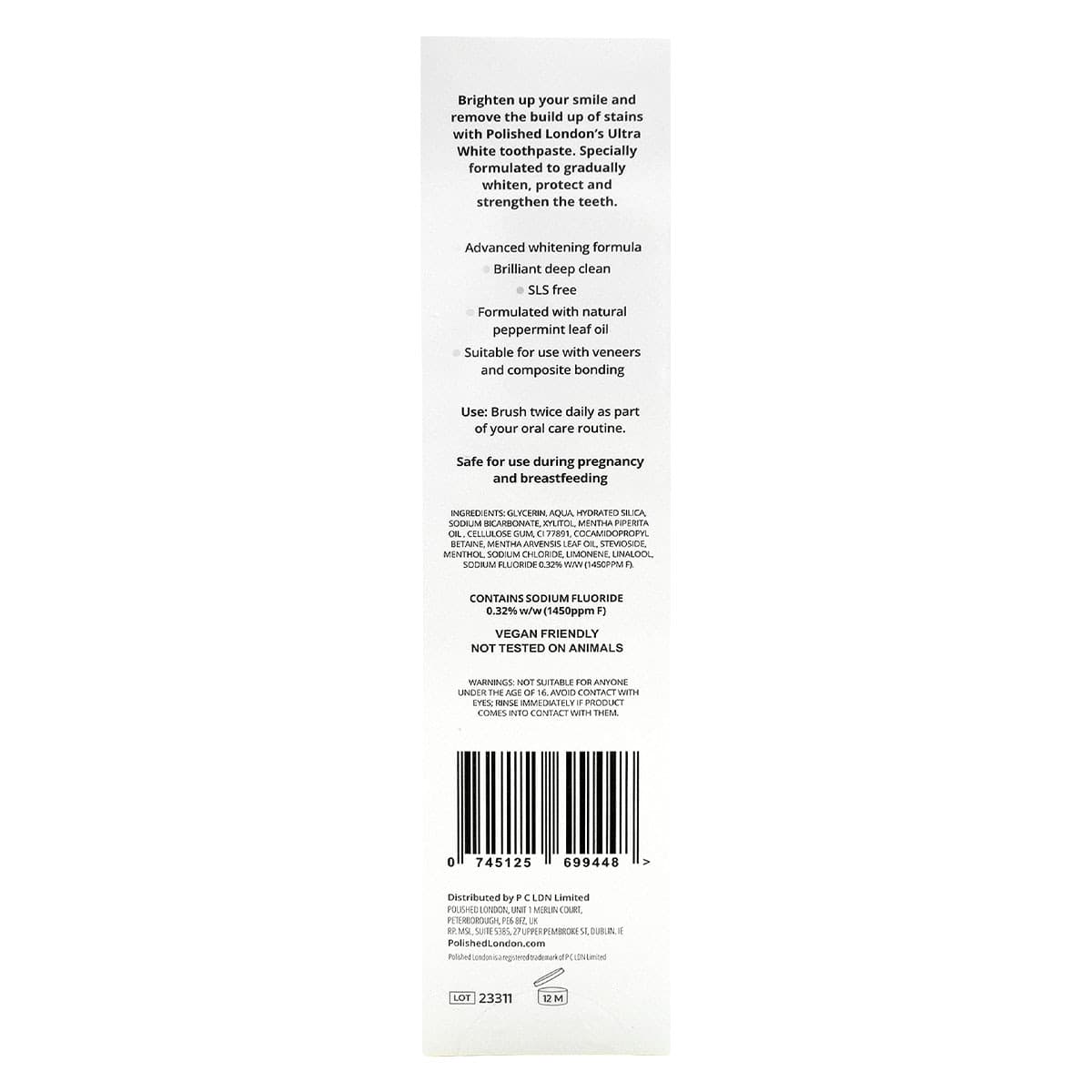 Thumbnail Polished London Ultra White Whitening Toothpaste 100ml