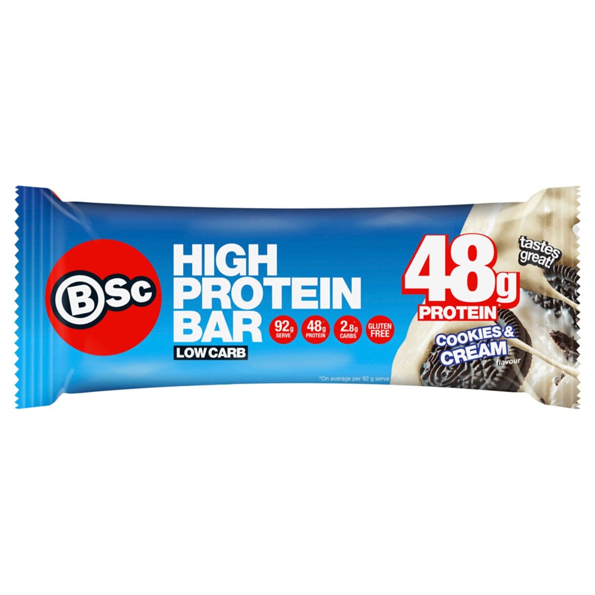 Thumbnail BSc High Protein Low Carb Bar Cookies & Cream Box 12 x 92g