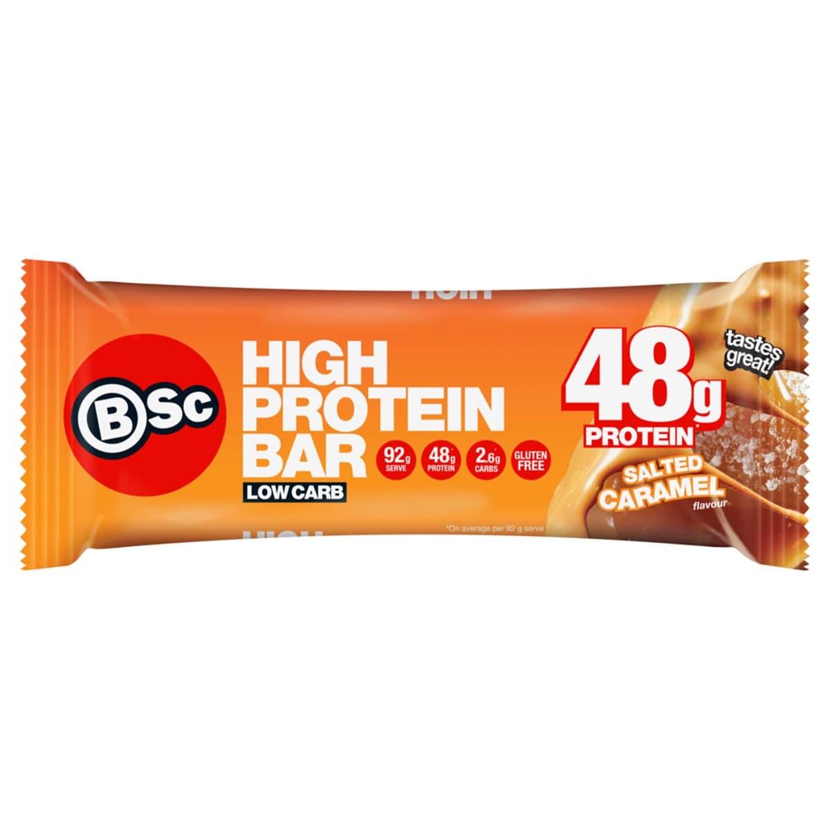 Thumbnail BSc High Protein Low Carb Bar Salted Caramel Box 12 x 92g