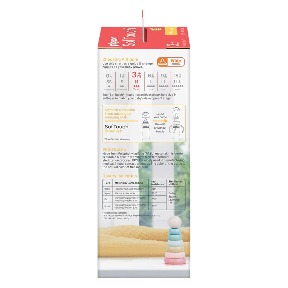 Thumbnail Pigeon SofTouch PPSU Baby Bottle 3+ Months 240ml
