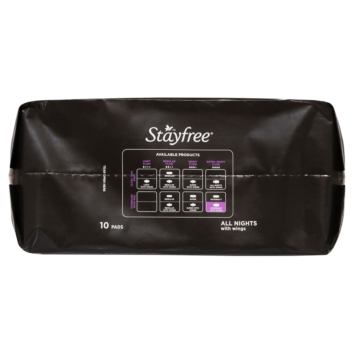 Thumbnail Stayfree All Night Pads with Wings 10 Pack
