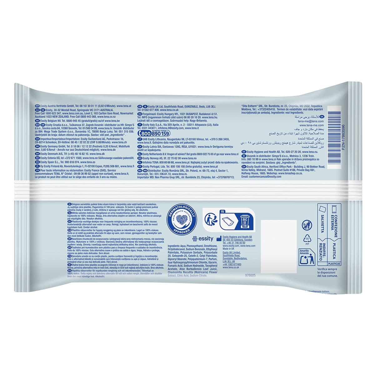 Thumbnail Tena PROskin Plastic Free Wet Wipes 48 Pack