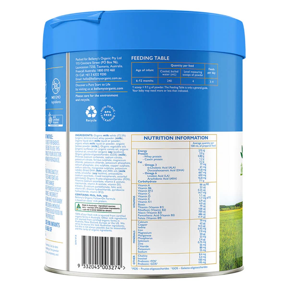 Thumbnail Bellamys Organic Step 2 Follow - On Formula 6 - 12 Months 800g
