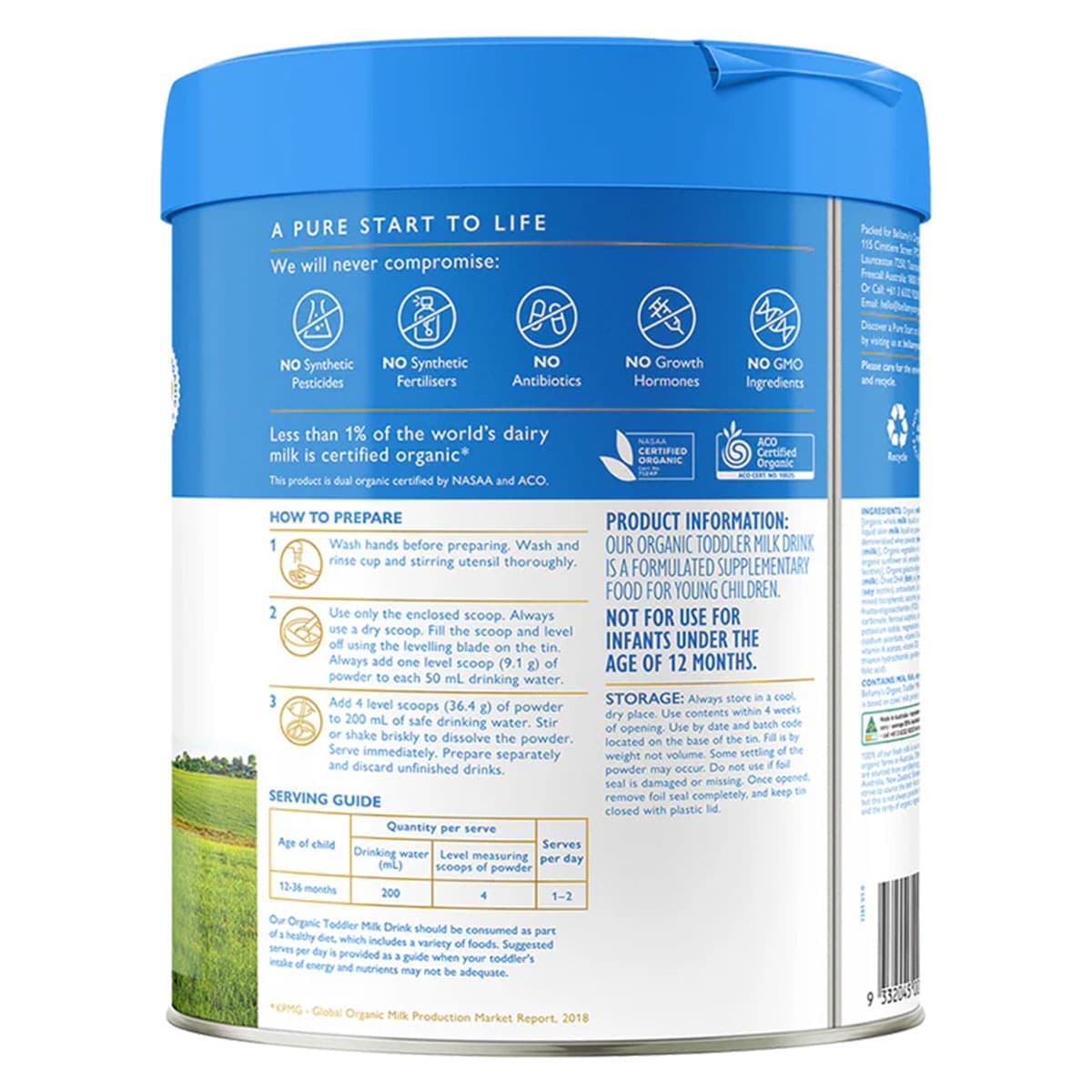 Thumbnail Bellamys Organic Step 3 Toddler Milk Drink Formula 12 Months+ 800g