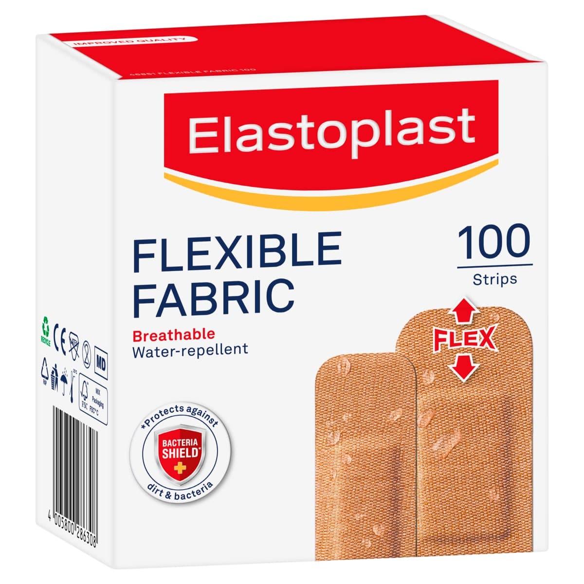 Thumbnail Elastoplast Flexible Fabric Breathable Strips 100 Pack