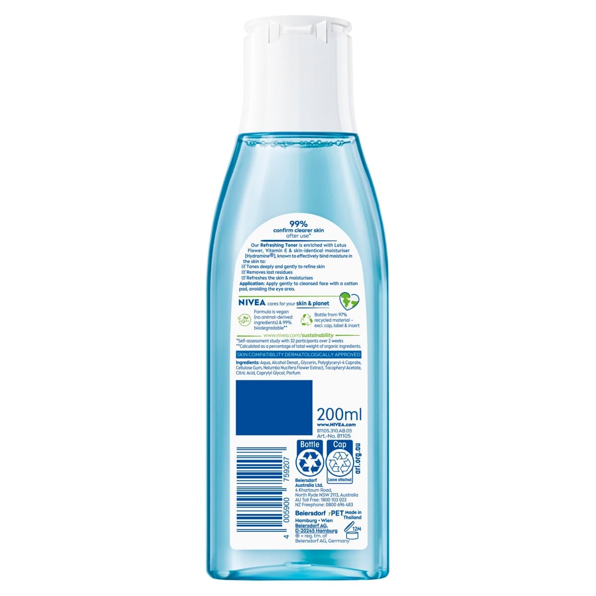 Thumbnail Nivea Refreshing Toner with Lotus Flower 200ml