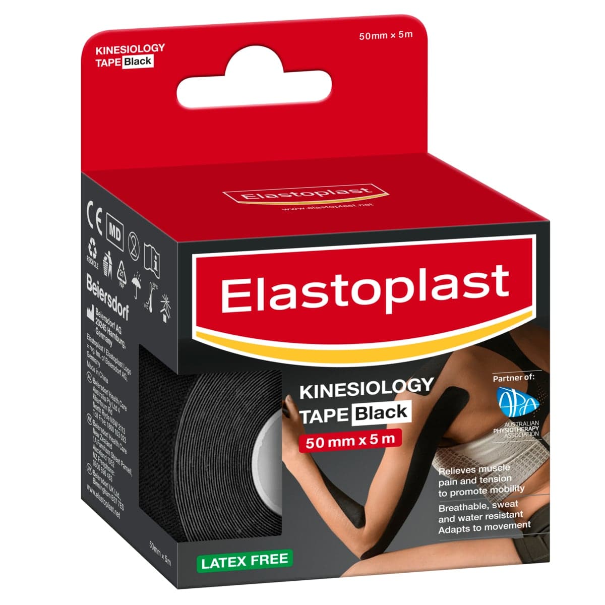 Thumbnail Elastoplast Kinesiology Tape Black 5cm x 5m Roll