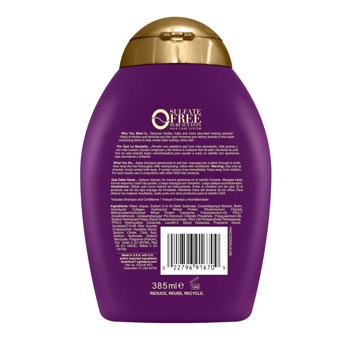 Thumbnail OGX Biotin & Collagen Shampoo 385ml