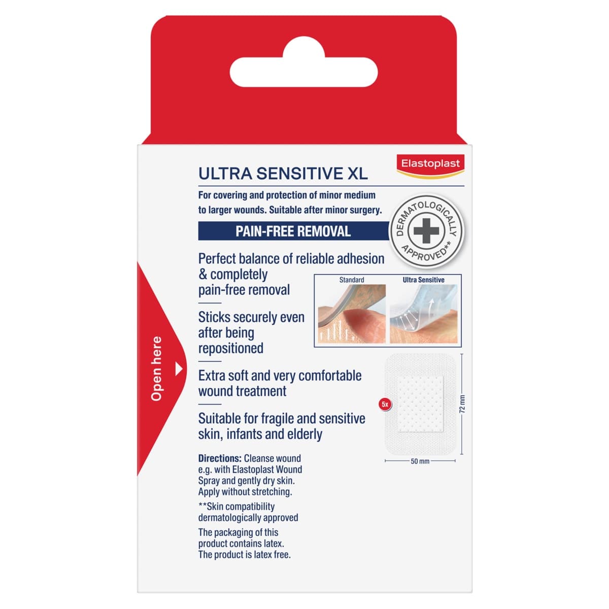 Thumbnail Elastoplast Ultra Sensitive Strips XL 5 Pack