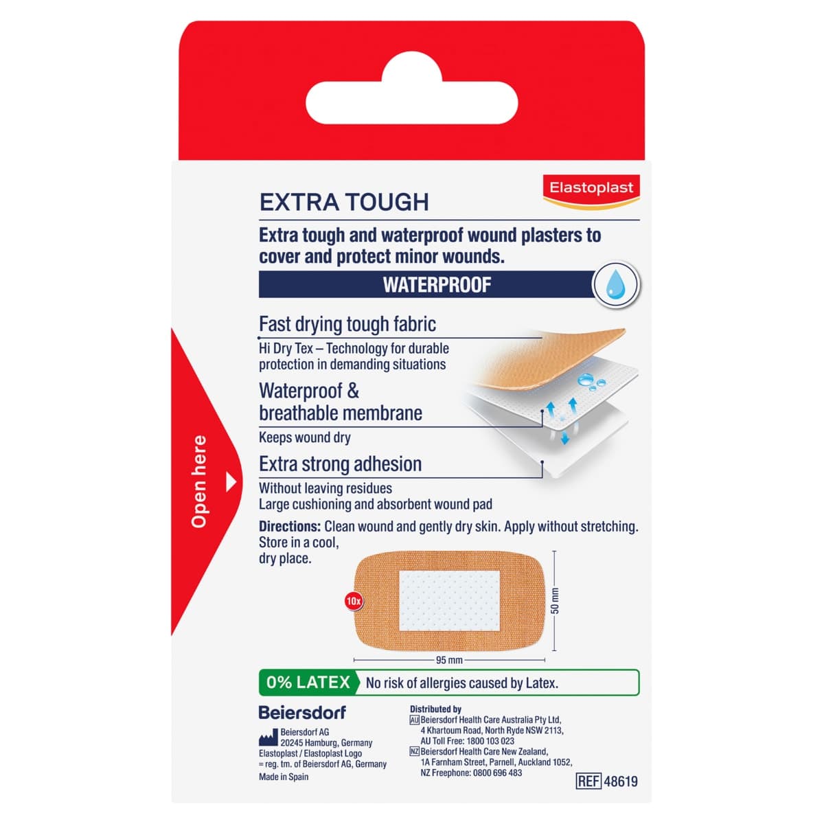 Thumbnail Elastoplast Extra Tough Waterproof Strips XL 10 Pack
