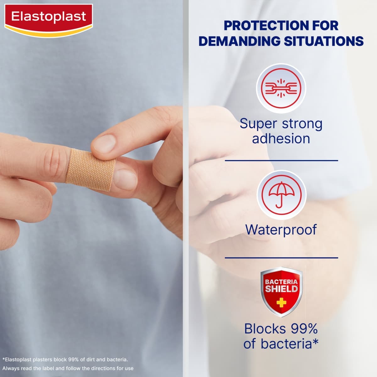 Thumbnail Elastoplast Extra Tough Waterproof Strips XL 10 Pack