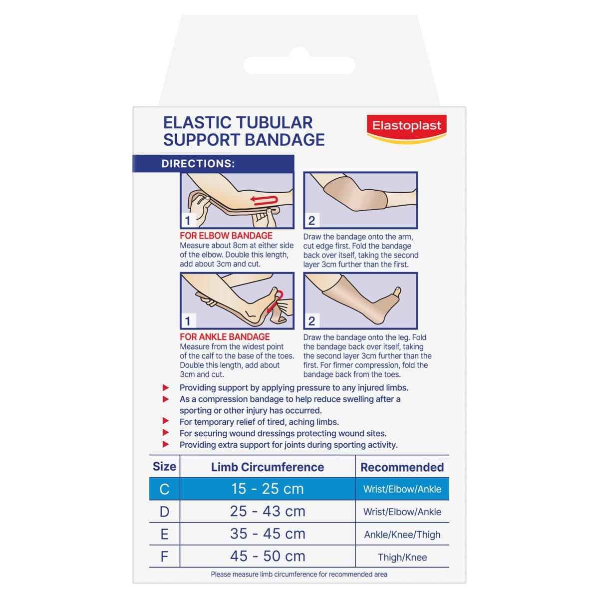 Thumbnail Elastoplast Elastic Tubular Support Bandage Size C 1m