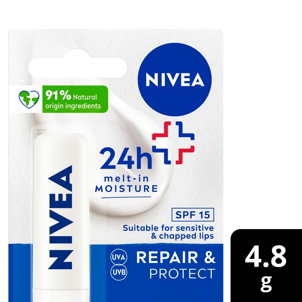 Thumbnail Nivea Repair & Protection Moisturising Lip Balm SPF15 4.8g
