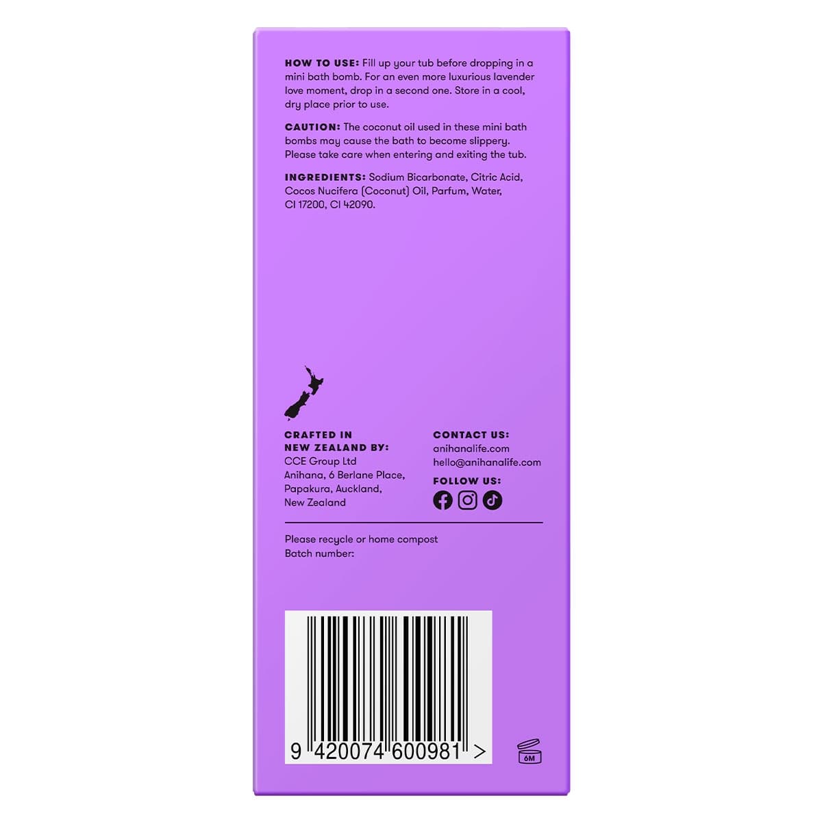Thumbnail Anihana Mini Bath Bombs Lavender Love 5 Pack