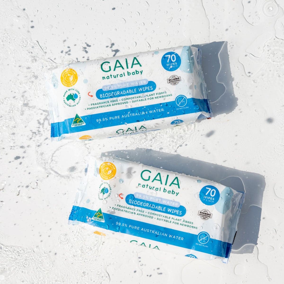 Thumbnail Gaia Natural Baby 99.5% Pure Water Wipes 70 Pack