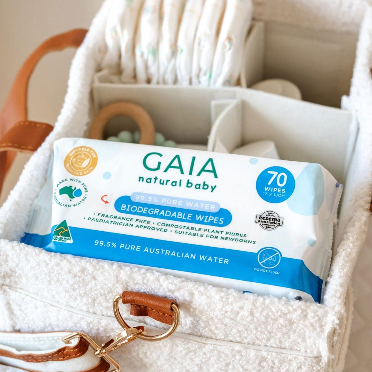 Thumbnail Gaia Natural Baby 99.5% Pure Water Wipes 70 Pack