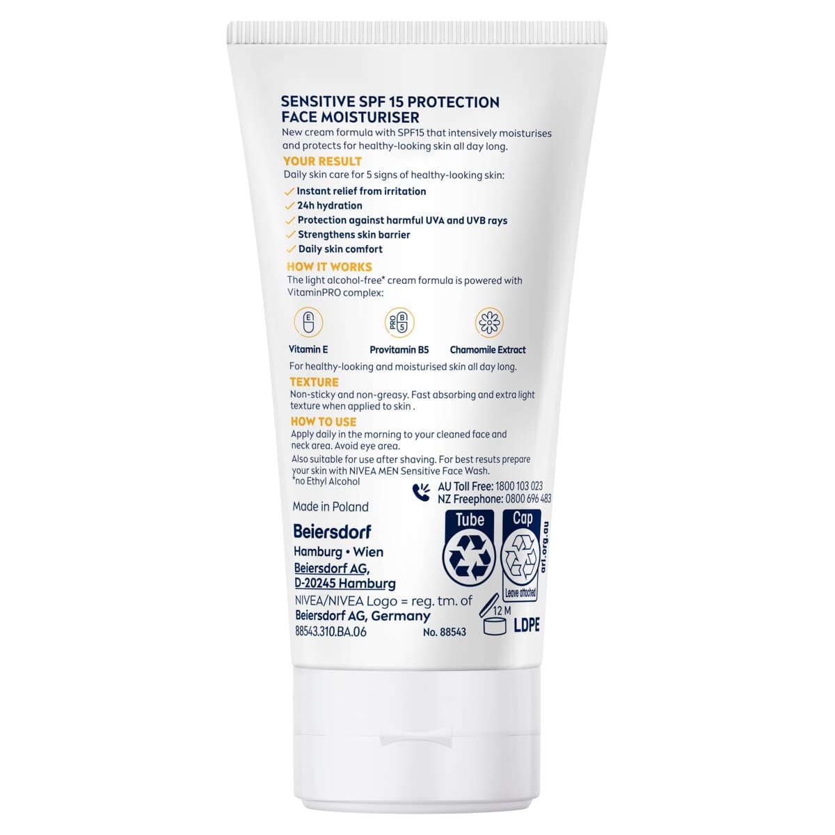 Thumbnail Nivea Men Sensitive Face Moisturiser SPF15 75ml