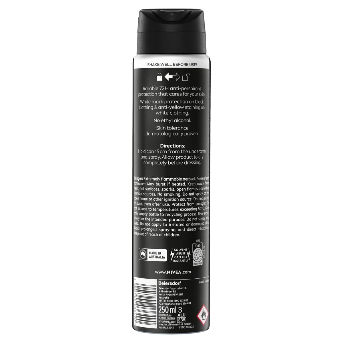Thumbnail Nivea Men Invisible Black & White Anti-Perspirant Deodorant Spray Original 250ml