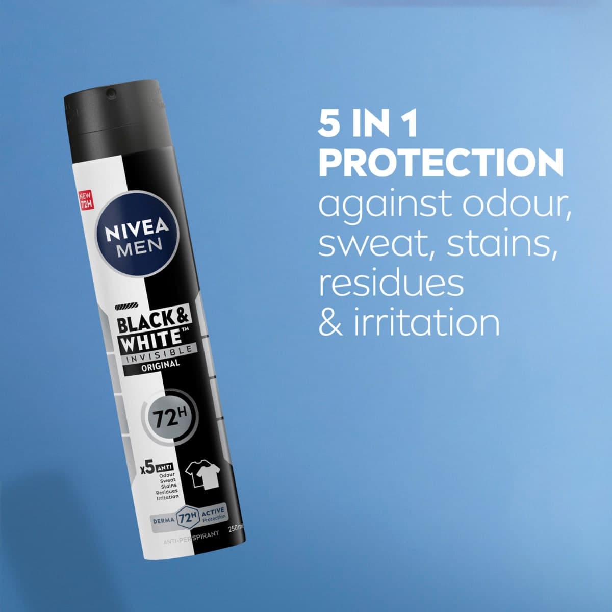 Thumbnail Nivea Men Invisible Black & White Anti-Perspirant Deodorant Spray Original 250ml