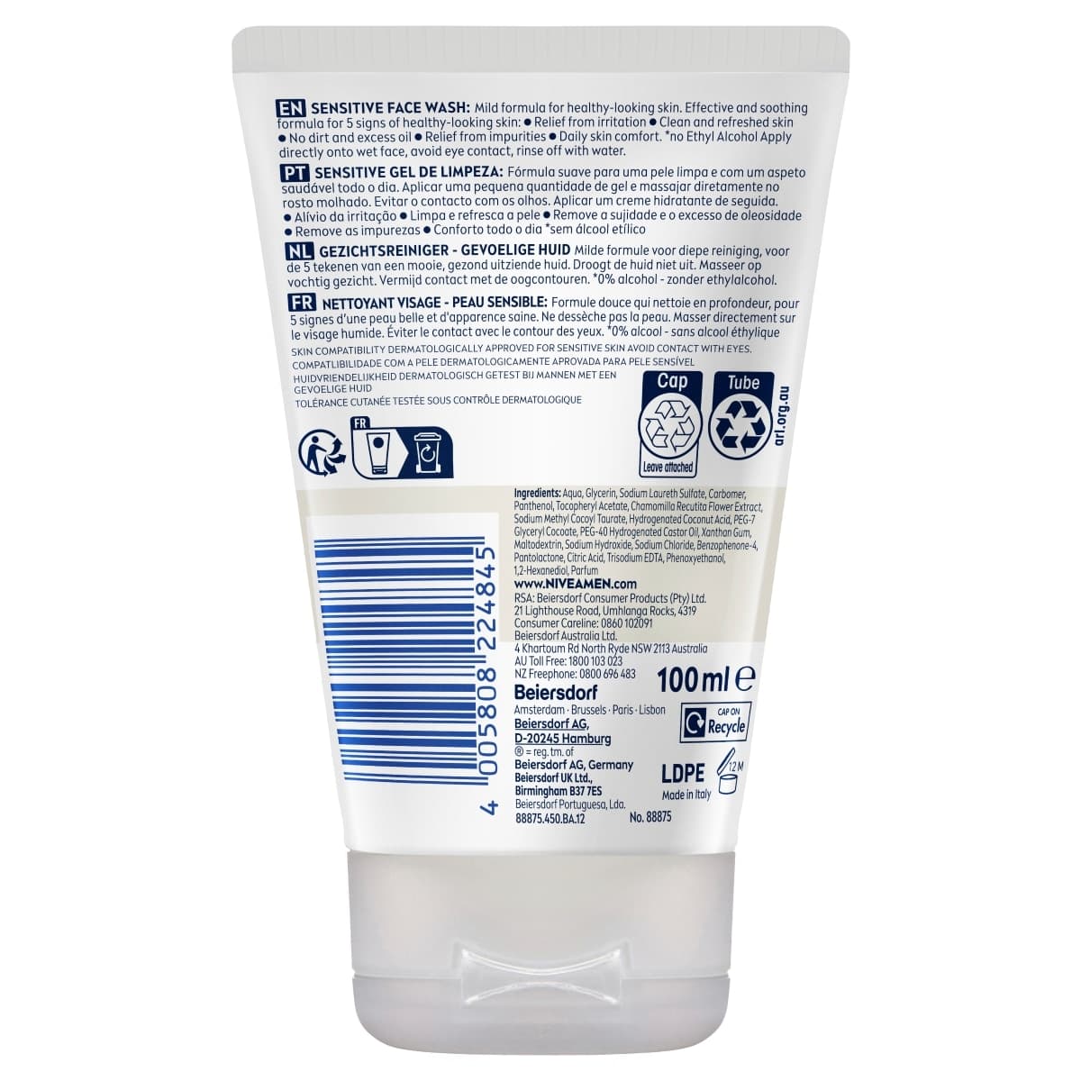 Thumbnail Nivea Men Sensitive Face Wash 100ml