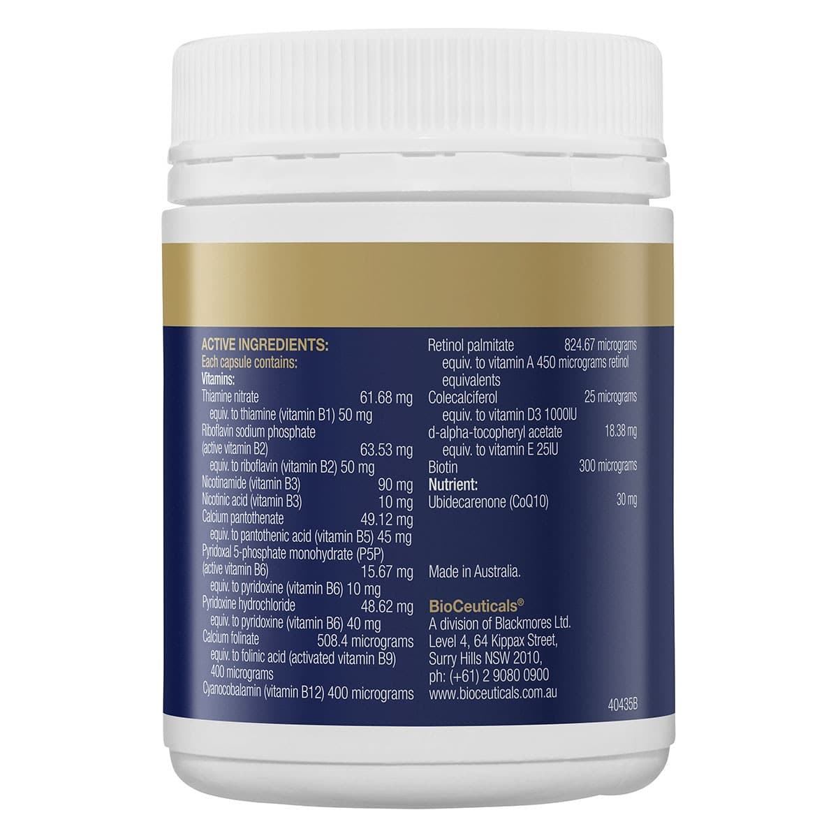 Thumbnail BioCeuticals Mega B Q10 120 Capsules