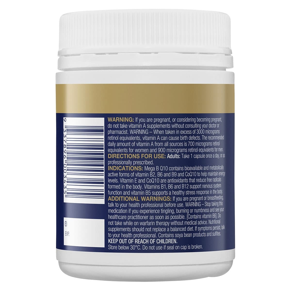 Thumbnail BioCeuticals Mega B Q10 120 Capsules