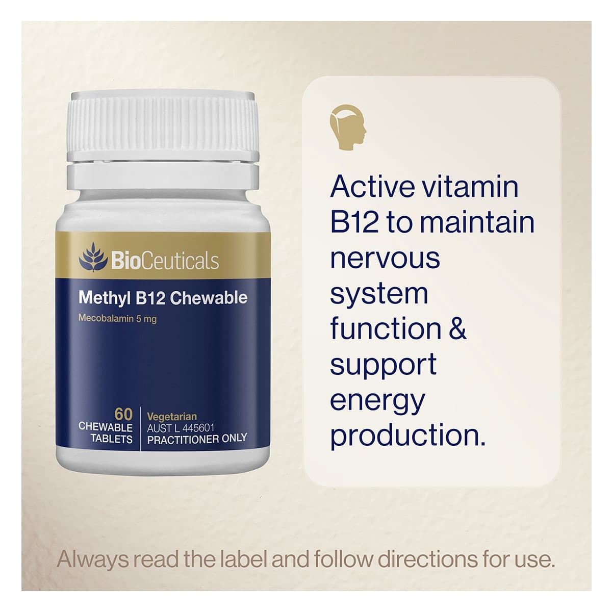 Thumbnail BioCeuticals Methyl B12 Chewable 60 Tablets