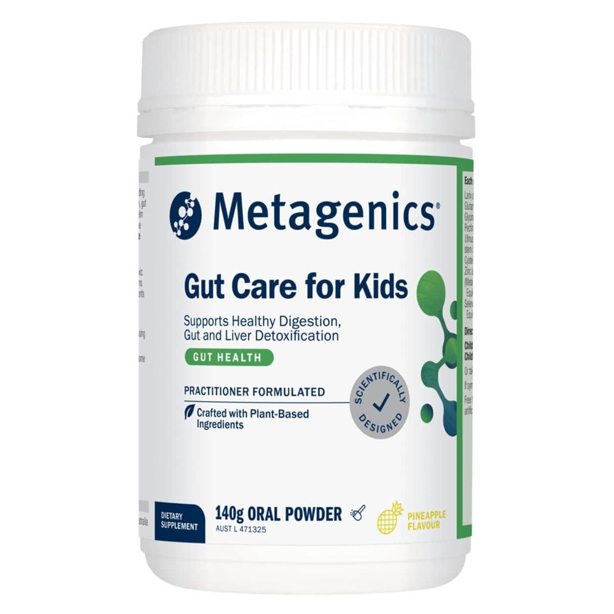 Thumbnail Metagenics Gut Care For Kids Powder Pineapple 140g