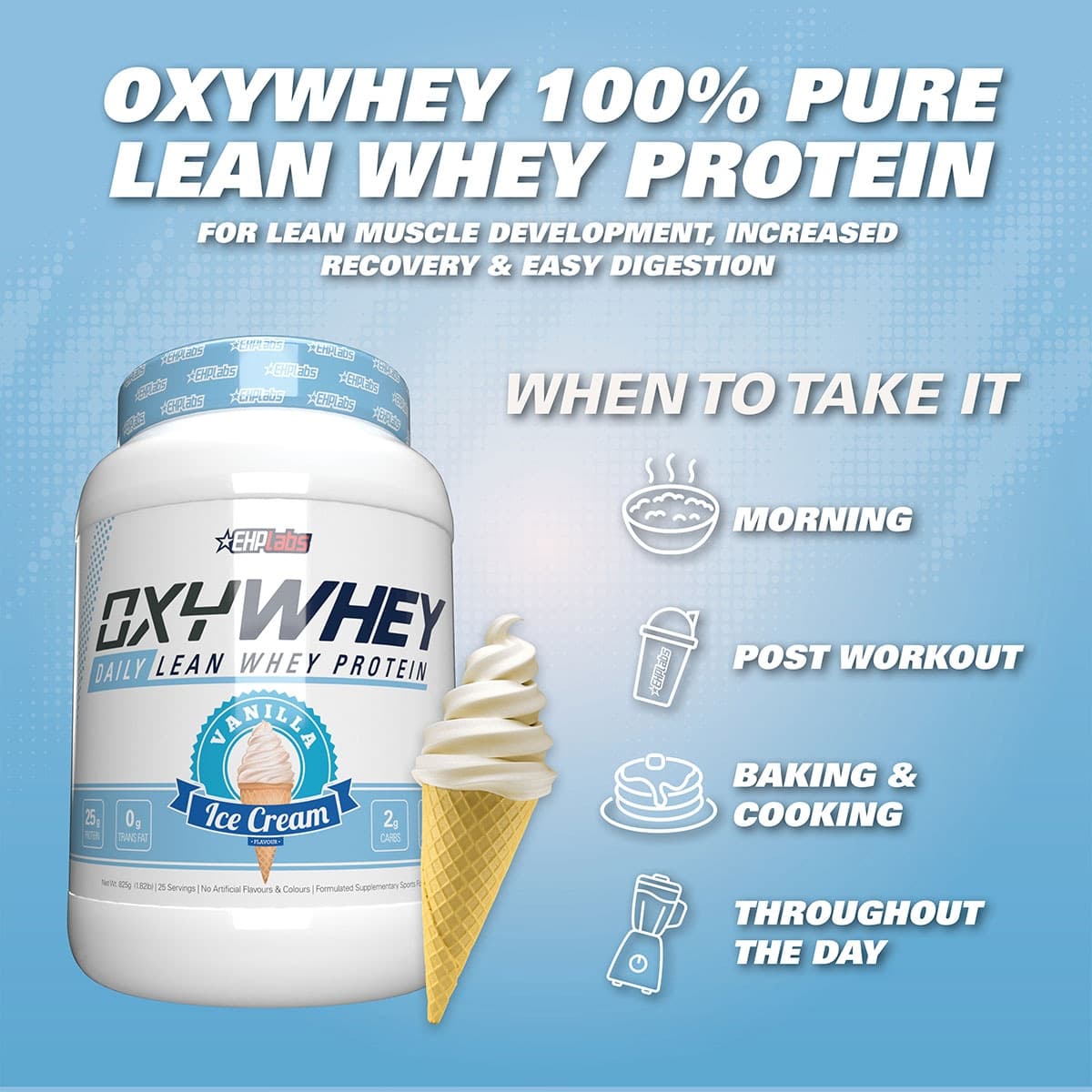 Thumbnail EHPLabs Oxywhey Lean Wellness Protein Powder Vanilla 825g
