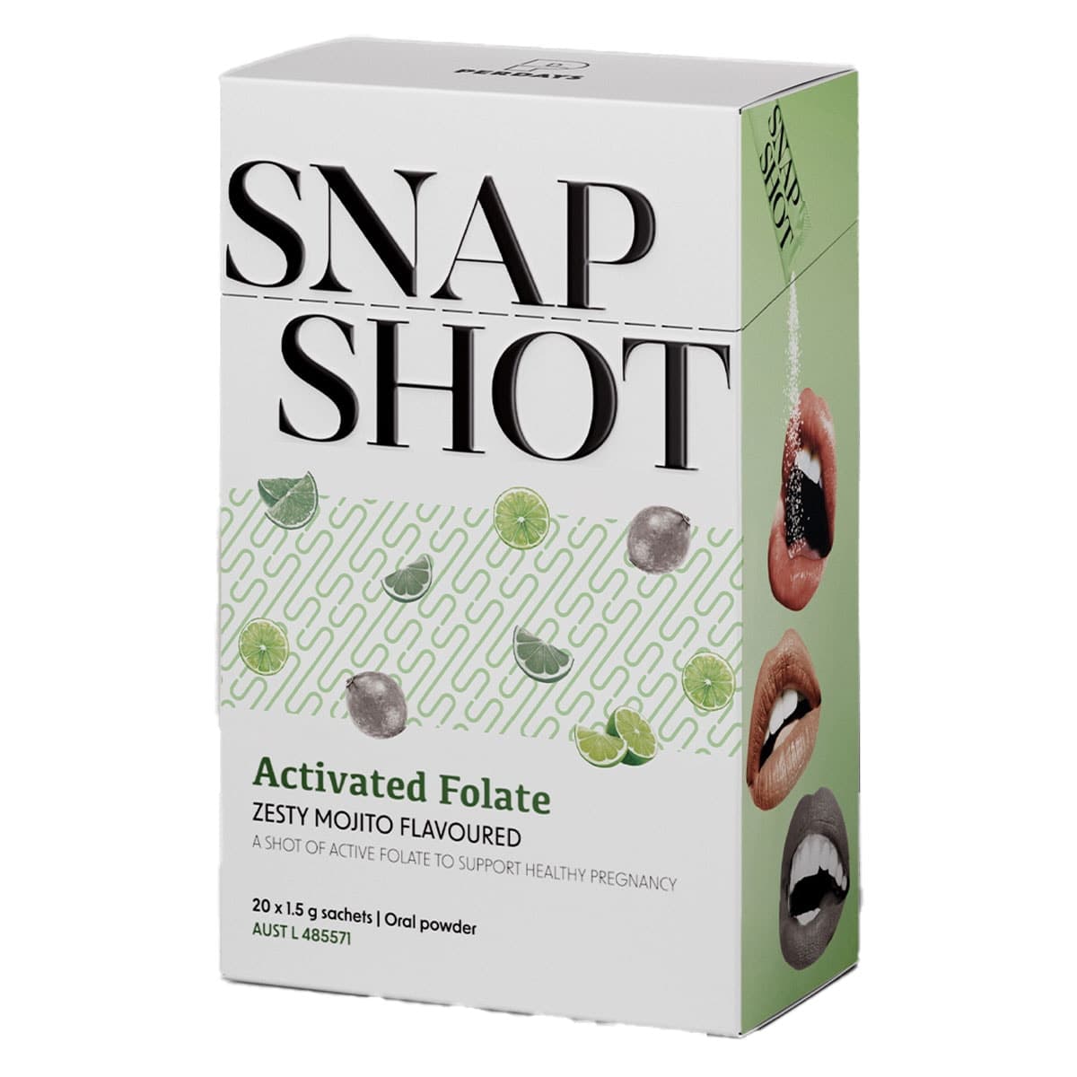 Thumbnail Perdays SnapShot Activated Folate Zesty Mojito Flavour 20 x 1.5g Sachets