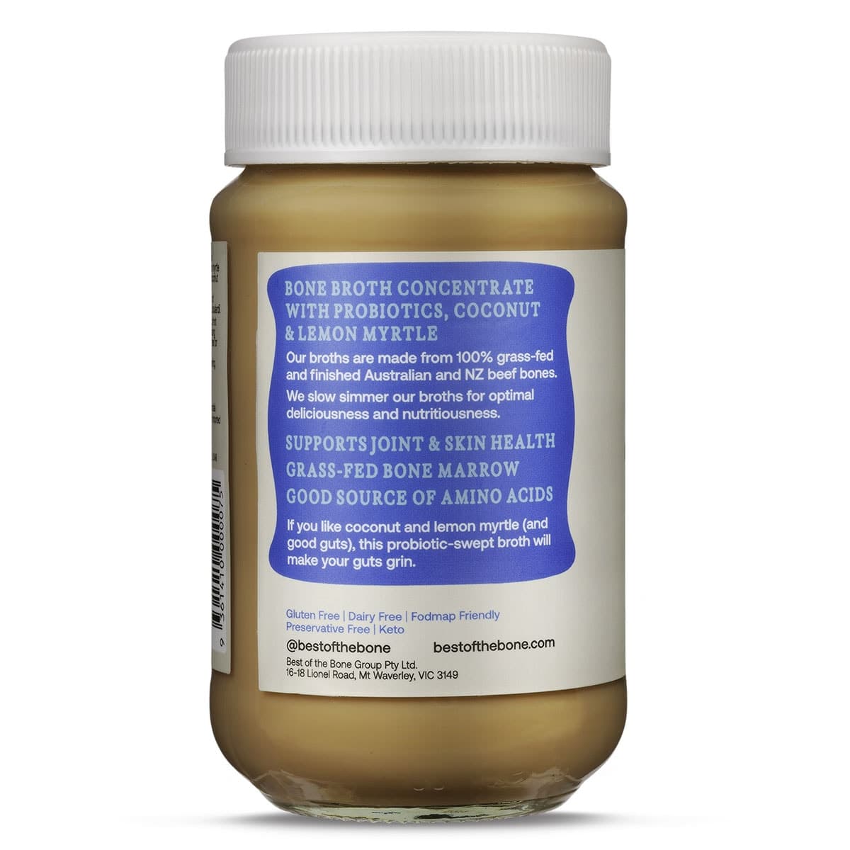 Thumbnail Best Of The Bone Probiotic Bone Broth Concentrate Coconut & Lemon Myrtle 390g